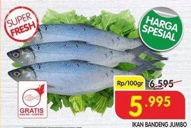 Promo Harga Ikan Bandeng Jumbo per 100 gr - Superindo