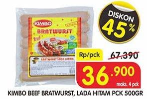 Promo Harga KIMBO Bratwurst 500 gr - Superindo