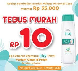 Promo Harga EMERON Shampoo Hijab Clean Fresh 170 ml - TIP TOP