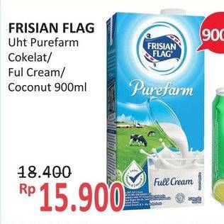 Promo Harga FRISIAN FLAG Susu UHT Purefarm Swiss Chocolate, Coconut Delight, Full Cream 900 ml - Alfamidi