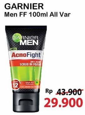 Promo Harga Garnier Men Acno Fight Facial Foam All Variants 100 ml - Alfamart