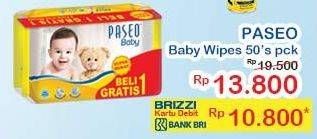 Promo Harga PASEO Baby Wipes 50 pcs - Indomaret