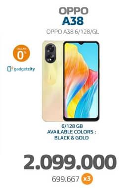 Promo Harga Oppo A38 Smartphone 6 + 128GB  - Electronic City