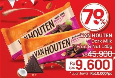 Promo Harga Van Houten Dark Milk Fruit Nut 140 gr - LotteMart