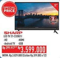 Promo Harga SHARP 2T-C32BG1 | LED TV 32 inch  - Hypermart