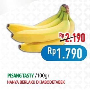 Promo Harga Pisang Cavendish Tasty per 100 gr - Hypermart