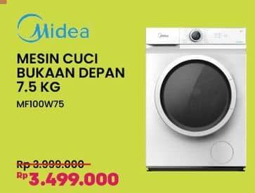 Promo Harga Midea Front Loading Washer - MF100W75  - COURTS