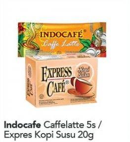 Promo Harga INDOCAFE Caffe Latte per 5 sachet 20 gr - Carrefour