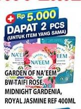 Promo Harga NAEEM Body Wash Taifi Rose, Royal Jasmine, Midnight Gardenia 400 ml - Hypermart