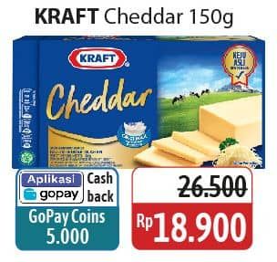 Promo Harga Kraft Cheese Cheddar 160 gr - Alfamidi