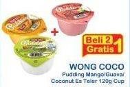 Promo Harga Wong Coco Pudding Mango Puree, Guava Puree, Coconut Flavour, Es Teler 120 gr - Indomaret
