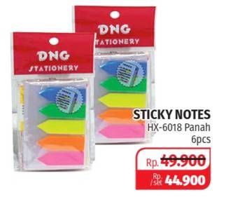 Promo Harga DNG Stiky Notes HX-6018 Panah 6 pcs - Lotte Grosir