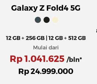 Promo Harga Samsung Galaxy Z Fold4 12GB + 256GB, 12GB + 512GB  - Erafone