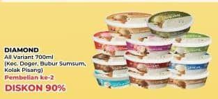 Promo Harga Diamond Ice Cream Es Doger, Bubur Sumsum, Kolak Pisang 700 ml - Yogya