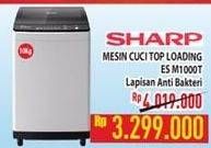 Promo Harga SHARP ES-M1000T Mesin Cuci Top Load 10 kg - Hypermart