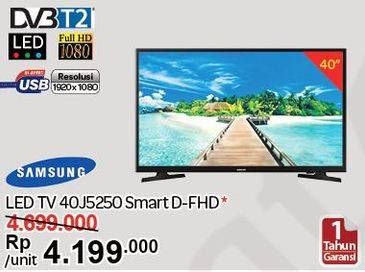 Promo Harga SAMSUNG UA40J5250 Full HD Smart Flat LED TV 40"  - Carrefour