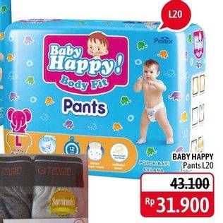 Promo Harga Baby Happy Body Fit Pants L20 20 pcs - Alfamidi