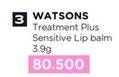 Promo Harga Watsons Treatment Plus Lip Balm 4 gr - Watsons