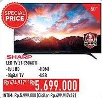 Promo Harga SHARP 2T-C50AD1i Full-HD 50"  - Hypermart