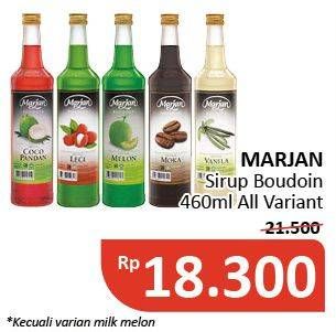 Promo Harga MARJAN Syrup Boudoin All Variants 460 ml - Alfamidi