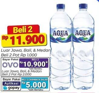 Promo Harga Aqua Air Mineral 1500 ml - Alfamart