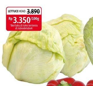 Promo Harga Lettuce Sayur Head per 100 gr - Alfamidi