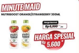 Promo Harga Minute Maid Nutriboost Orange, Strawberry 300 ml - Carrefour