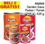 Promo Harga ASAHI Sardines Saus Tomat, Saus Tomat, Saus Pedas, Saus Pedas 155 gr - Giant