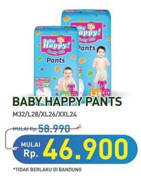 Promo Harga Baby Happy Body Fit Pants XL26, XXL24, M32, L28 24 pcs - Hypermart