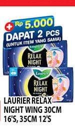 Promo Harga Laurier Relax Night 30cm, 35cm 12 pcs - Hypermart