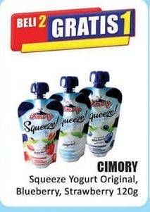 Promo Harga CIMORY Squeeze Yogurt Original, Blueberry, Strawberry 120 gr - Hari Hari
