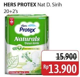 Promo Harga Hers Protex Naturals Daun Sirih Wing 23, 5cm 22 pcs - Alfamidi