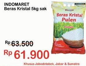 Promo Harga Indomaret Beras Kristal Pulen Premium 5 kg - Indomaret