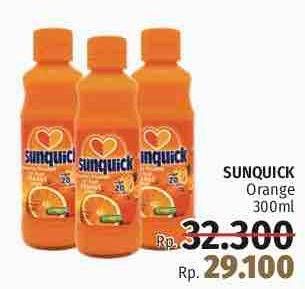 Promo Harga SUNQUICK Minuman Sari Buah Orange 330 ml - LotteMart