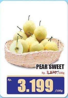 Promo Harga Pear Sweet per 100 gr - Hari Hari