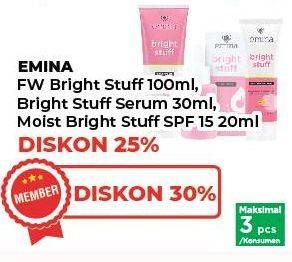 Promo Harga Emina Bright tuff Face Wash/Serum/Moisturizing Cream  - Yogya