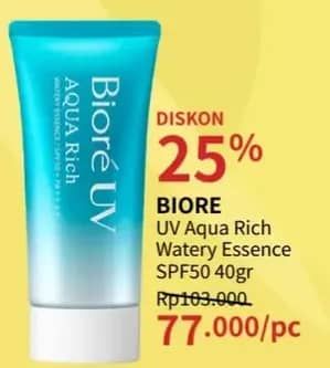 Promo Harga Biore UV Aqua Rich Watery Essence SPF 50  - Guardian