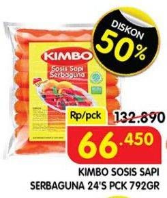 Promo Harga KIMBO Sosis Sapi Serbaguna 24 pcs - Superindo