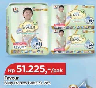 Promo Harga Favour Baby Diapers Premium Pants XL28 28 pcs - TIP TOP