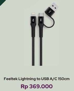 Promo Harga FEELTEK Lightning to USB A/C 150cm  - iBox