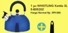 Promo Harga Stainless Steel Whistling Kettle 3L 5-B0520Z  - Carrefour