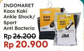 Promo Harga Indomaret Kaos Kaki Anckle Shock, Sport Anti Bacteria  - Indomaret