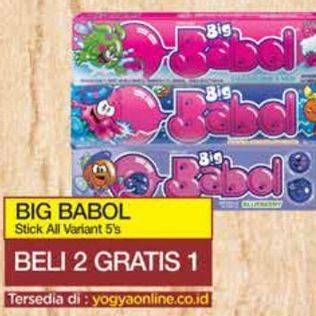 Promo Harga Big Babol Candy Gum All Variants per 5 pcs 20 gr - Yogya