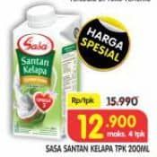 Promo Harga Sasa Santan Cair 200 ml - Superindo