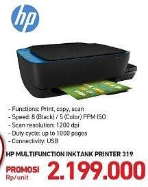 Promo Harga HP Ink Tank 319 Printer  - Carrefour