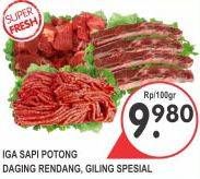Promo Harga Iga Sapi Potong, Daging Spesial, Daging Rendang  - Superindo