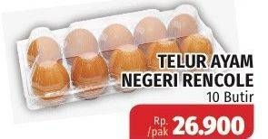Promo Harga Telur Ayam Negeri Rencole 10 pcs - Lotte Grosir