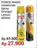Promo Harga FORCE MAGIC Insektisida Spray Orange, Lemon 600 ml - Indomaret