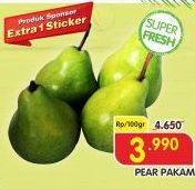 Promo Harga Pear Packham per 100 gr - Superindo