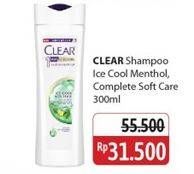 Promo Harga Clear Shampoo Ice Cool Menthol, Complete Soft Care 320 ml - Alfamidi